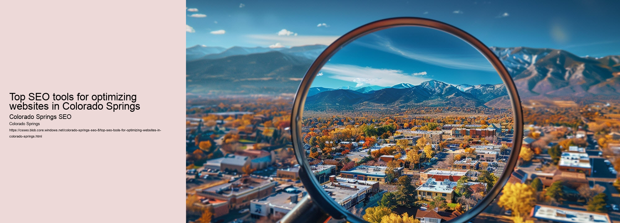 Top SEO tools for optimizing websites in Colorado Springs